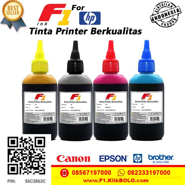 Tinta Printer HP F1 100ml Tahan Air Murah